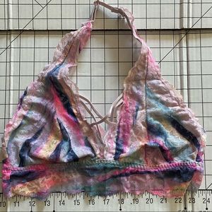 PINK halter-style bralette.